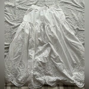 Abercrombie and Fitch White Maxi Skirt